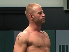 Two ripped muscular studs fight for real and fuck each other in the ass.