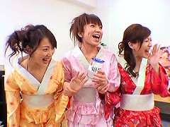Japanese girls play with cum in a jar