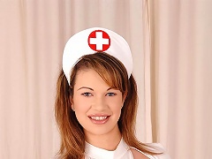 Nurse Virginiee showing pink