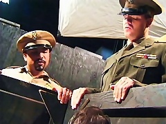 These horny gays in uniform are enjoying their rest and recreational period by sucking off each others cock. It 