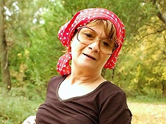 Szandra loves going on picnics alone because its easier for her to get fucked by horny strangers. Here, this naughty granny