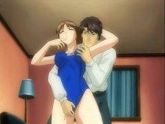 Irresistible anime girl getting undressed and nailed by her mature boyfriend