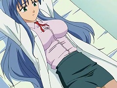 Cute anime nurse getting undressed by a horny doctor